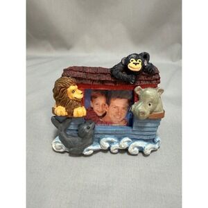 Figi Graphics Picture Frame Noahs Ark 3D Resin 90s Vintage Nursery Decor Small
